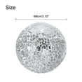 thumbnail image 2 of Uxcell 3Pcs Decorative Glass Balls 3.15 inch Orbs Centerpiece Balls Mosaic Glass Balls for Decor Bowls, Silver White, 2 of 5