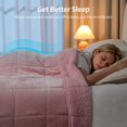 thumbnail image 4 of Anjee Adult Weighted Blanket 60"x80" for All Seasons, Ultra Cozy Fleece Reversible Heavy Blanket for Bed, Sofa & Chair, for Better Sleep, 15 lbs Pink, 4 of 10