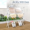 thumbnail image 4 of Tendedero plegable de metal blanco APEXCHASER de 3 niveles, 89 x 30 x 96 cm, 4 of 8