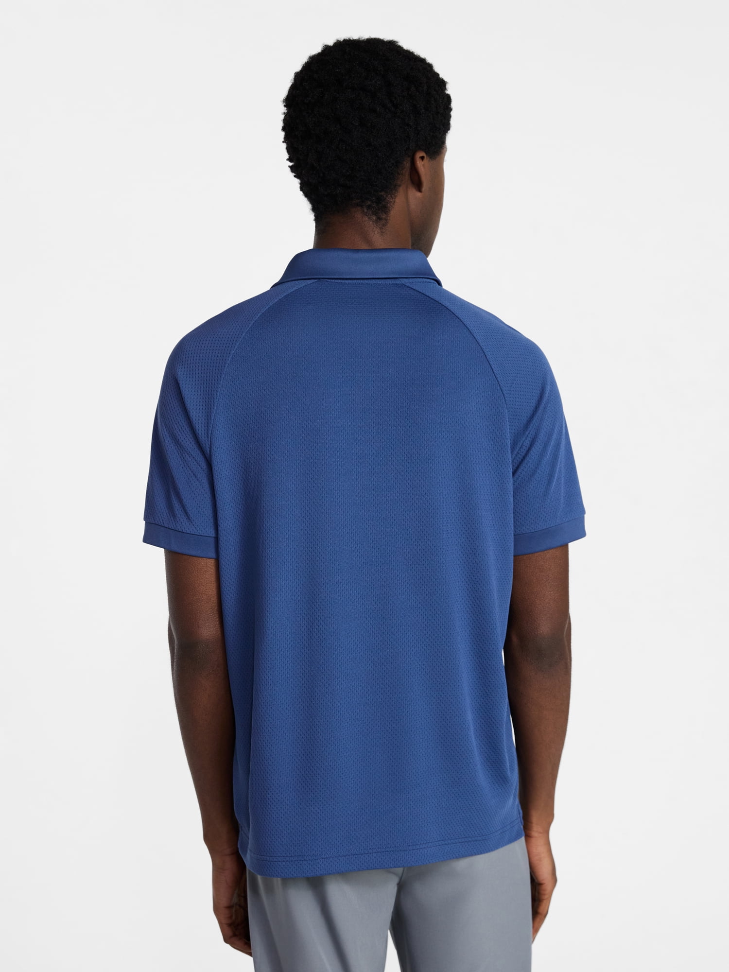 Athletic Works Men's and Big and Tall Men's Active Mesh Polo Shirt, Size XS-5XL