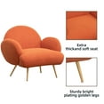 thumbnail image 4 of ALEAVIC Modern Accent Chair Reading Chair Upholstered Sherpa Armchair, Orange, 4 of 8