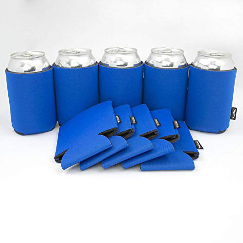 25 Pack Collapsible Can Coolers Wedding Bachelorette Party PartyPrints Black Blank Can Sleeves Bulk DIY 