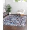 thumbnail image 3 of Unique Loom Mangata Collection Area Rug - Mahtaab (5' 3" Square Black/Blue), 3 of 11