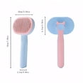thumbnail image 2 of Oval Pet Slicker Brush with Stainless Steel Pins, Cat Head Design Deshedding Comb for Detangling Dog Fur, Grooming Tool, 1 Pack 7 Inch Green, 2 of 3