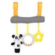 thumbnail image 1 of Juguete colgante para bebé con forma de animales, cochecitos de cama colgantes suaves, juguetes que pueden hacer sonidos (negro% blanco), 1 of 6