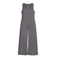 thumbnail image 6 of ZACPNCV Jumpsuits for Women's Casual Summer Loose Jumpsuits Sleeveless Tank V Neck Wide Leg Romper Gray, 6 of 6