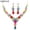 Multicolor, variant on Ayyufe Women Set Elegant Rhinestone Teardrop Pendant Wedding Necklace Earrings