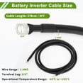 thumbnail image 4 of Cables de batería de inversor de 2 AWG de 3/8" Lug, cobre estañado, 1 pieza, negro, 9 pies, 4 of 7