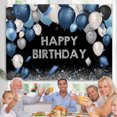 thumbnail image 4 of Dark and Silver Bokeh Balloon Happy Birthday Backdrop, 4 of 6