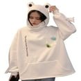 thumbnail image 2 of Frog Sweat à Capuche pour Femmes Saint-Valentin Pull à Fermeture Éclair Dessin Animé Couple Vert TTTG, 2 of 4