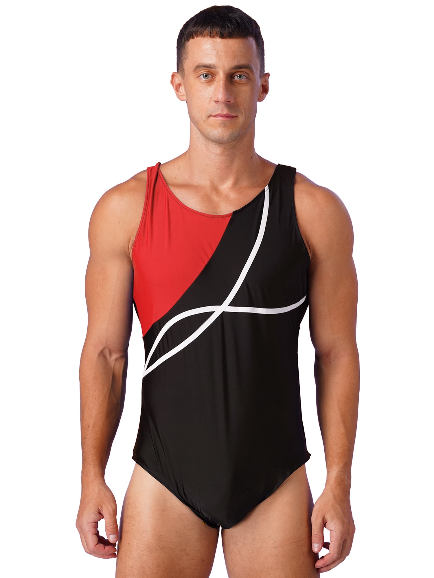 CHICTRY Mens Sleeveless Swimming Bodysuit Wrestling Singlet Beach