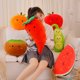 thumbnail image 2 of Bonita almohada de peluche con forma de fruta de simulación, naranja, manzana, kiwi, sandía, suave y rellena, cojín para sofá con forma de pimiento y guisante, 2 of 5