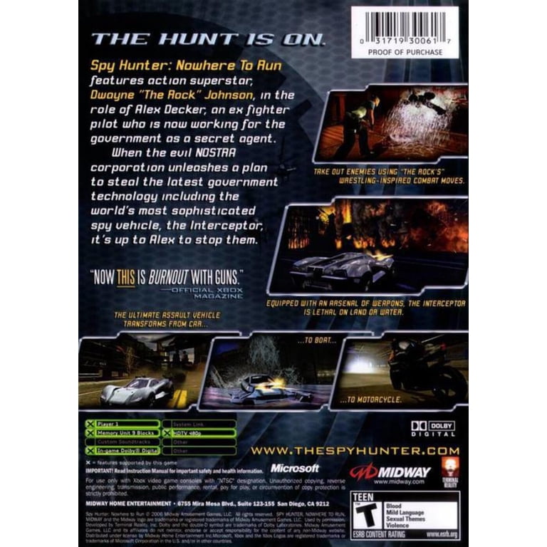 SPY HUNTER: NOWHERE TO RUN / Jeu console PC - Jeux vidéo