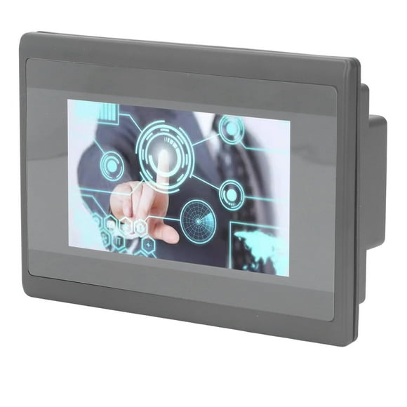 PLC Touchscreen, Transistor Output Touch Screen Backlit DC24V 1A Switch Counts 12 in 8 Out Low Power Consumption for Machine