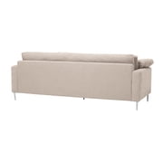 Vari Beige Textured Velvet Lounge Sofa