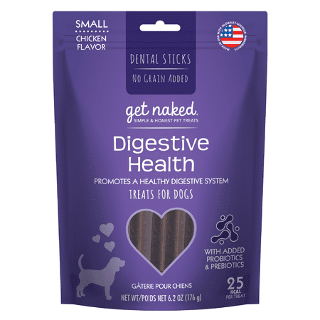 UPC: 0657546700415 | Get Naked Dental Chew Sticks Dog DIGESTIVE HEALTH SMALL 6.2 oz