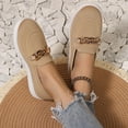 thumbnail image 6 of Loafers for Women Breathable Mesh Platform Shoes Fashion Metal Chain Comfortable Slip On Loafers Shoes, 6 of 7