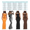 thumbnail image 3 of serony Jupe Longue Robe Moulante Vêtements de Fête Bretelles Cami Sans Manches Multicolore Peau Proche Multifonction Attrayant Orange/M, 3 of 5