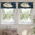 thumbnail image 2 of LALILO Kitchen Curtain Valance Good Night With Cute Bear Rod Pocket Window Curtain 52"x 18" Set of 2, 2 of 5