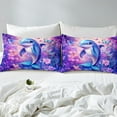 thumbnail image 4 of Erosebridal Funny Dolphin Twin Sheet Sets, Dreamy Flower Bedding Twin Size, Ocean Animal Reversible Bed Sheets Twin, Microfiber Bedroom Decoration, 4 of 7