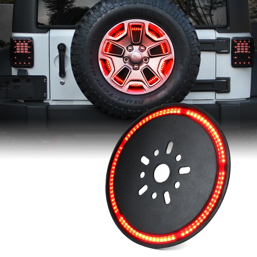 Xprite 14" Cyclone Series Spare Tire LED Brake Light For 0718 Jeep