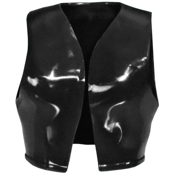 Black Rubber Jacket Vest for WWE & AEW Wrestling Action Figures