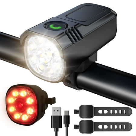 GEVSYUE Waterproof LED Front Light and Rear Light