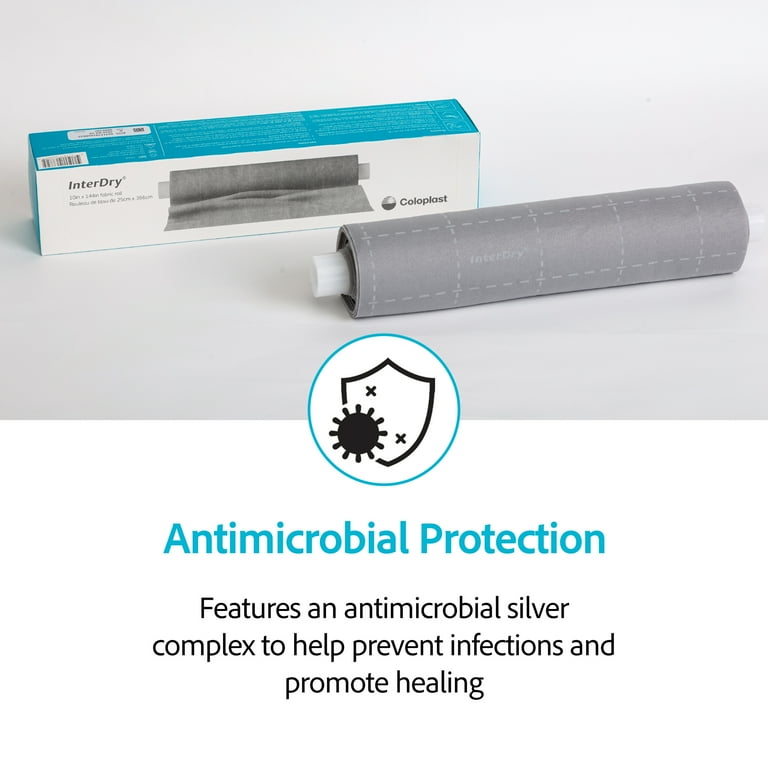 InterDry Ag Textile with Antimicrobial Silver Complex  10" x 144"  Moisture-Wicking Fabric Roll - Walmart.com