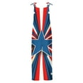 thumbnail image 5 of Wiyuqeen Women's American Flag Sleeveless Jumpsuits Independence Day Linen Overalls Casual Spaghetti Strap Romper Jumpers Plus Size Harem Overalls, 5 of 6