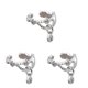 thumbnail image 4 of sweethay Clip de oreja para mujer, sin perforación, compromiso de boda, decoración de joyería para niñas, colgante elegante y delicado de Plata 3Conjunto, 4 of 6