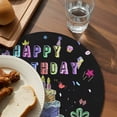 thumbnail image 4 of Round Placemats Happy Birthday 15 inch Set of 4 Table Mats for Dining Table Cakes Candy Balloon Heat Resistant Non-Slip Kitchen & Home Decorative Place Mat Set, 4 of 8