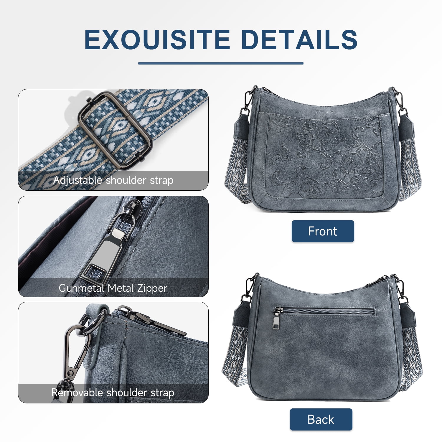 [Mother’s Day Gift Present] APHISON Casual Crossbody Bags for Women, Adjustable Strap Shoulder Bag Travel Bag for Concerts Sports Events Festivals