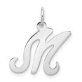 thumbnail image 1 of 925 Sterling Dainty Lettre M Initiale Nom Monogramme Collier Pendentif Pendentif, 1 of 8