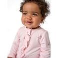 thumbnail image 4 of Modern Moments by Gerber Neutral Two-Way Zip Viscose Ruffled Sleep ´N Play Footed Pajamas, Sizes Newborn - 6/9 Months, 4 of 11