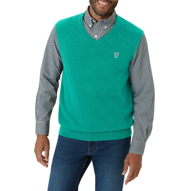 Chaps Men's Fine Gauge Cotton Sweater Vest Sizes XS up to 2XL