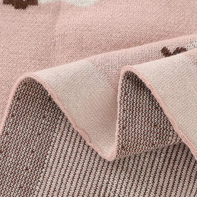 CARBONLIKE Baby Blanket Knit 100% Algodón Mantas para ni?os peque?os para ni?os y ni?as con lindo