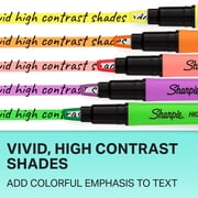 Sharpie Highlighter, Clear View Highlighter with See-Through Chisel Tip, Stick Highlighter, Assorted, 3 Count