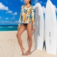 thumbnail image 6 of joogoo Womens UPF 50+ Rash Guard Carrots Long Sleeve UV Protection Sun Shirts Tops XL, 6 of 7