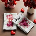thumbnail image 3 of Valentines Day Plaid Romantic Love Hearts Eucalyptus Leaves Kitchen Towels Dish Towels 18x26 Inch Home Decorations Hand Towels Set of 2 Drying Dishcloth, 3 of 5