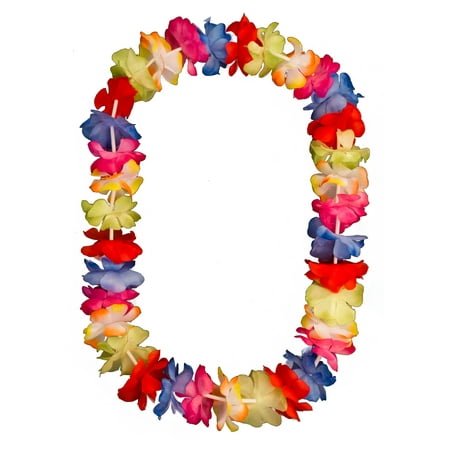 Loftus Deluxe Hawaiian Luau Rich Colors 40" Fabric Leis, Rainbow, 12 Pack  Walmart.com