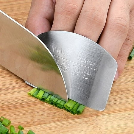 Outil de cuisine en acier inoxydable main protège-doigts couteau coupe  tranche garde sûre