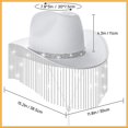 thumbnail image 4 of Cowboy Hat Stylish Comfortable Durable Sunhat for Carnival Festivals Parties White, 4 of 9