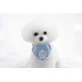 thumbnail image 2 of Azul De Encaje Floral Patrón De Collar De Perro Bowknot Estirable Cachorro Saliva Toalla-m Zulema Collar de perro, 2 of 8