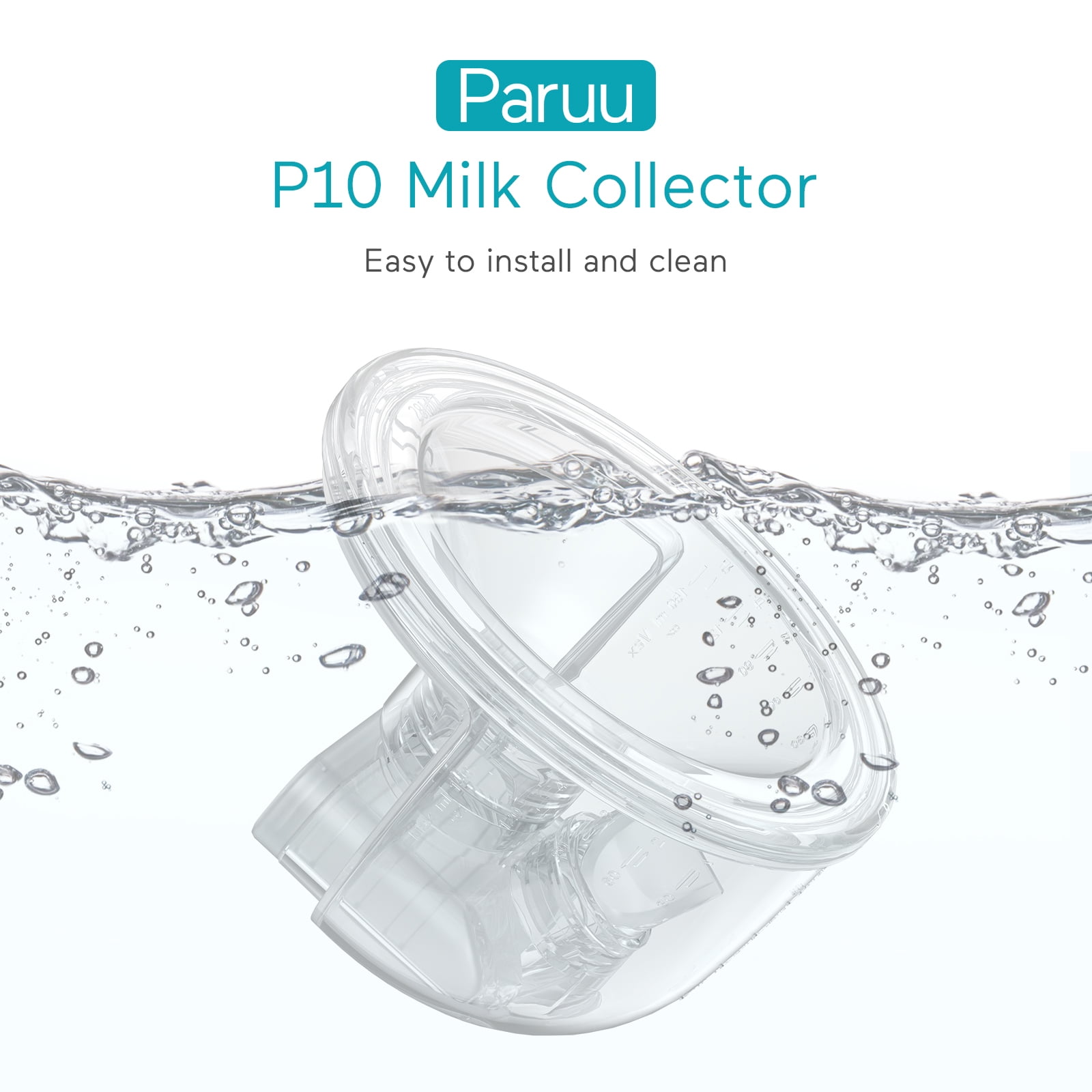 Paruu P10 Full Set Collector Cup, Original Breast Pump Replacement Accessories, 1 Set