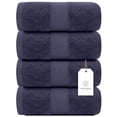 thumbnail image 2 of Juego de toallas de baño, color blanco, clásico, lujoso, 700 g/m², algodón, 4 unidades, 2 of 9