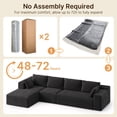 thumbnail image 6 of Asofer Oversized Modular Sectional Sofa, L Shaped Convertible Sectional Sofa with Chaise, Modern Couches for Living Room Apartment Office, No Assembly ,Black, 6 of 8