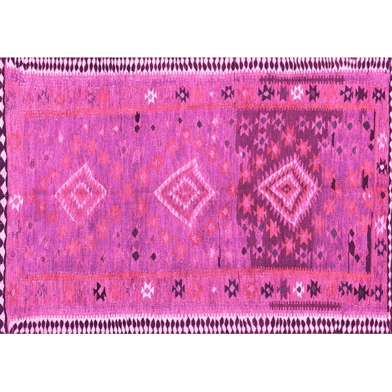 Ahgly Company Indoor Rectangle Southwestern Pink Country Area Rugs, 3' x 5'