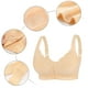 thumbnail image 5 of Sujetador con hebilla frontal y bordes de encaje para mujer - Sin costuras, sin aros, ajustable - Adecuado para yoga, dormir, copas grandes, todas las estaciones, 5 of 5