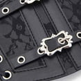 thumbnail image 5 of Gothic Waist Corset Belt for Women Vintage Faux Leather Corsets Sides Lace-Up Medieval Renaissance Lace Underbust Bustier Belts Black One Size, 5 of 5