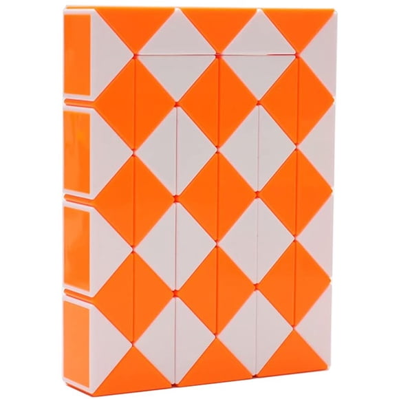 Magic Snake Twist Puzzle 48 Wedges Magic Ruler Twisty Toy Collection (Orange)